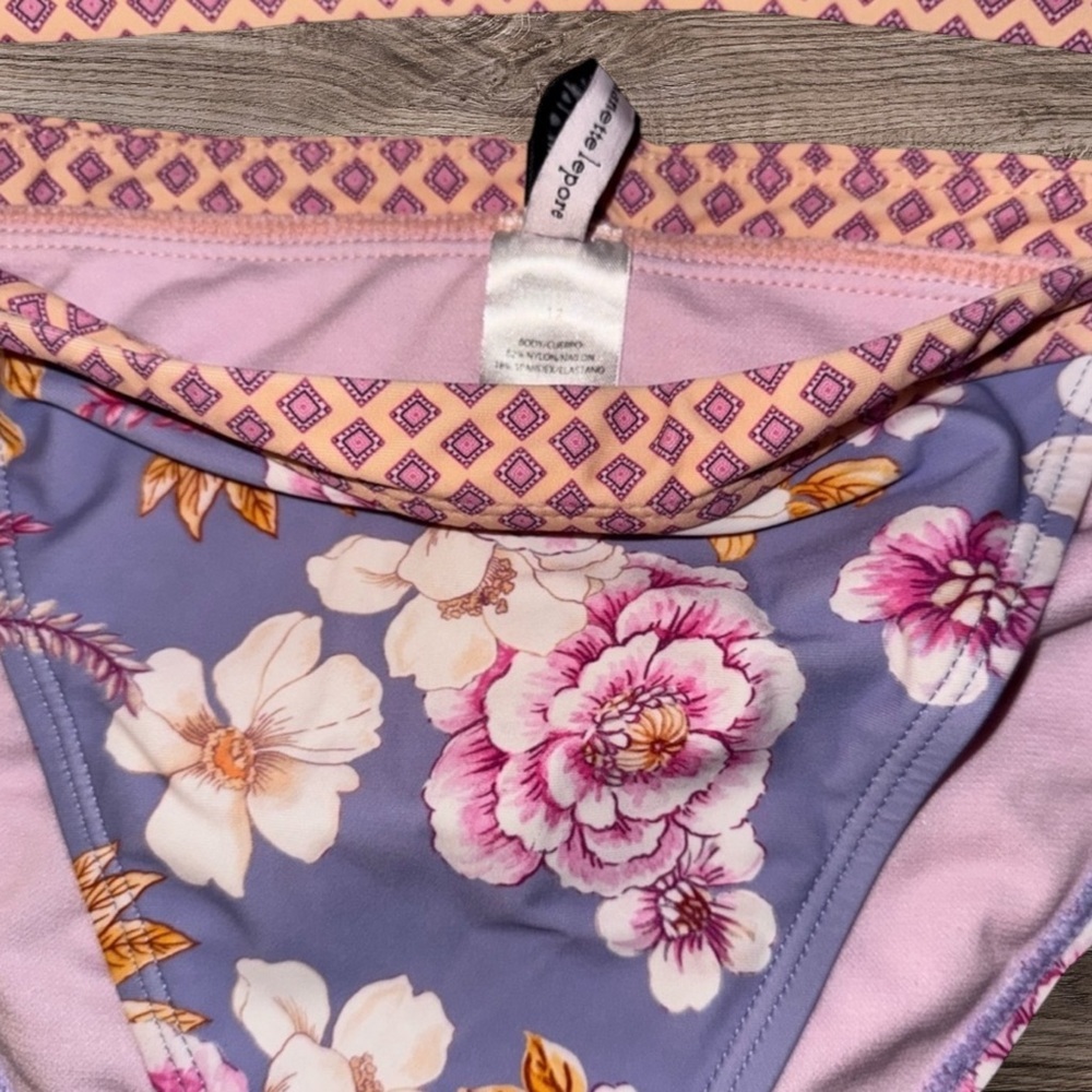 NWOT- Nanette Lepore Lavender Floral Bikini - Picture 8 of 9